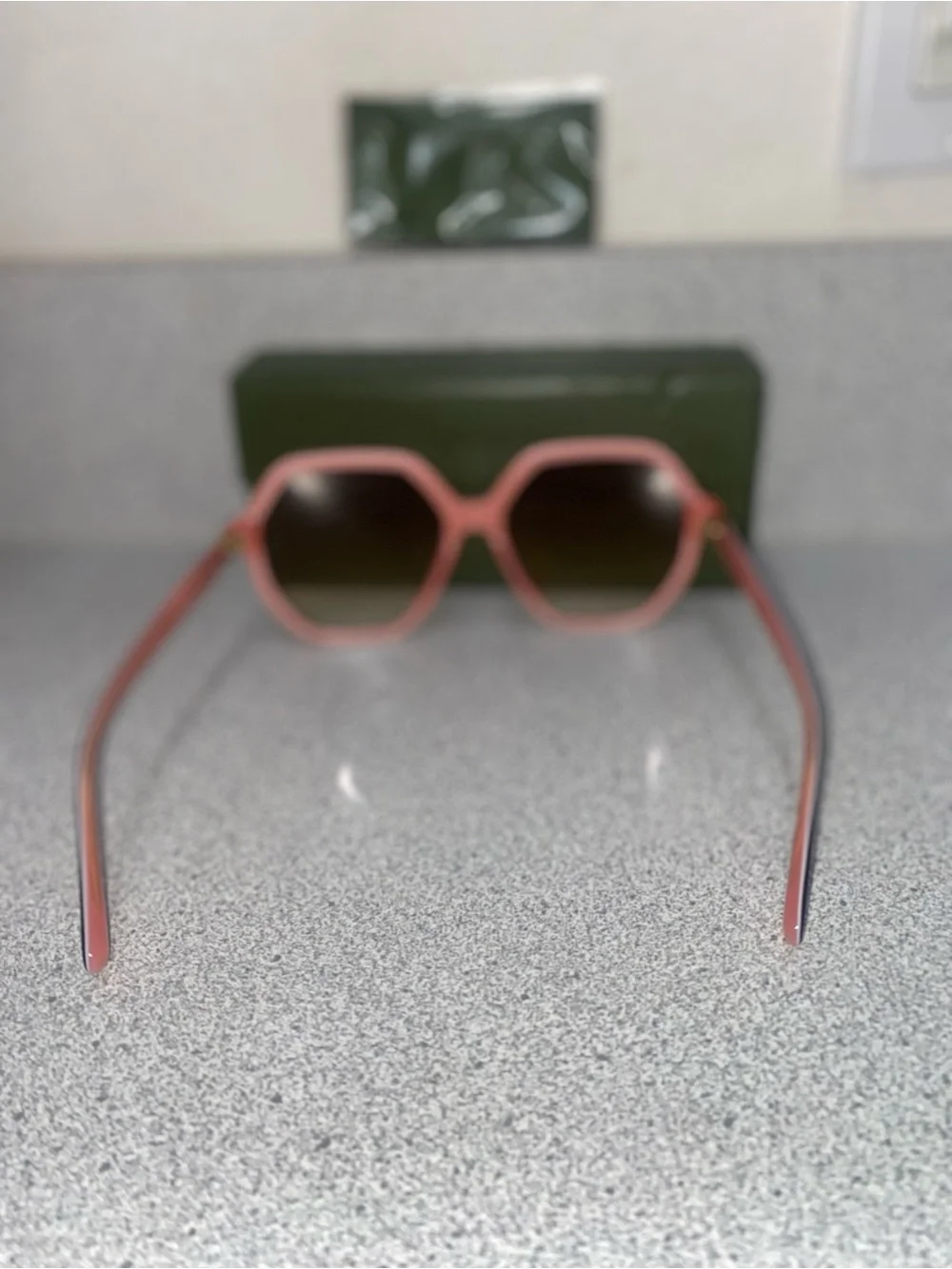 Longchamp LO707S 208 (Havana/Rose) Geometric/Hexagonal Sunglasses 58-15-140 NWOT